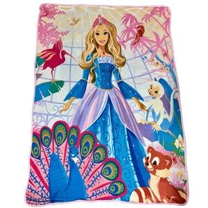 Northwest Barbie Island Princess Reversible Polyester Fleece Blanket Tallulah